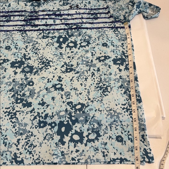 UNDER ARMOUR The Playoff Polo shirt loose fit breathable UPF 40 blue size XXL - Picture 10 of 13